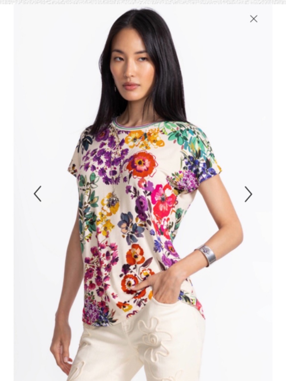 NWT Johnny Was Relaxed Dolman Sleeve Tee - Picture 2 of 6
